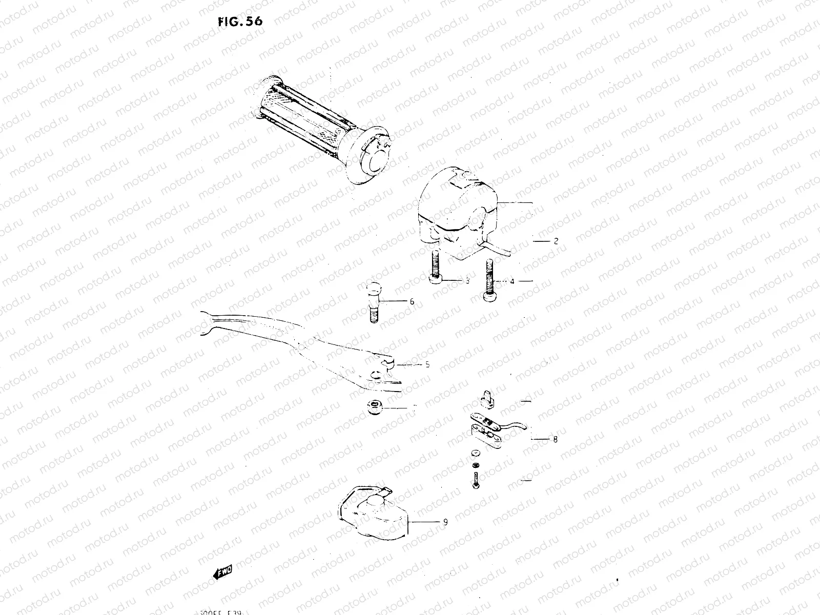 56 - RIGHT HANDLE SWITCH (GSX500EE/EF)