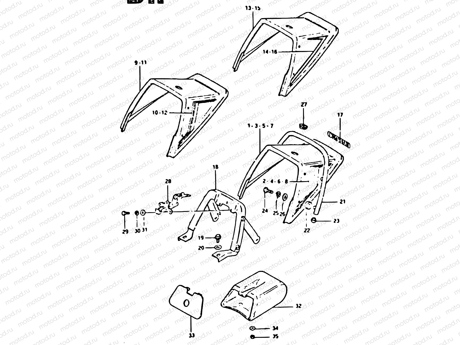 56 - SEAT TAIL COVER (GSX400ET/ST)