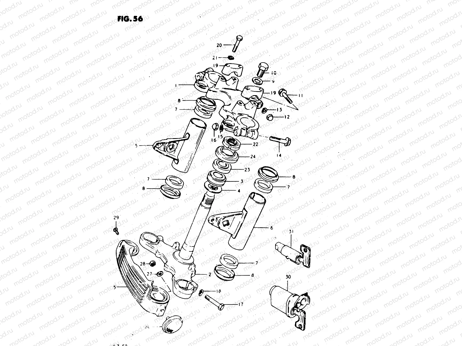 56 - STEERING STEM (MODEL T, X)