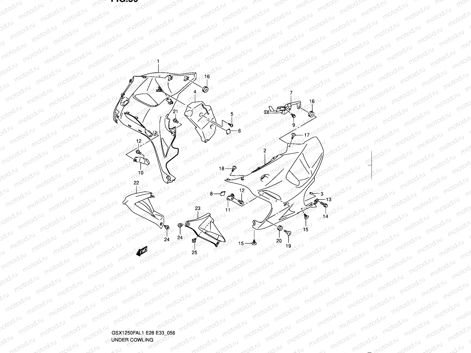 56 - UNDER COWLING (GSX1250FAL1 E33)