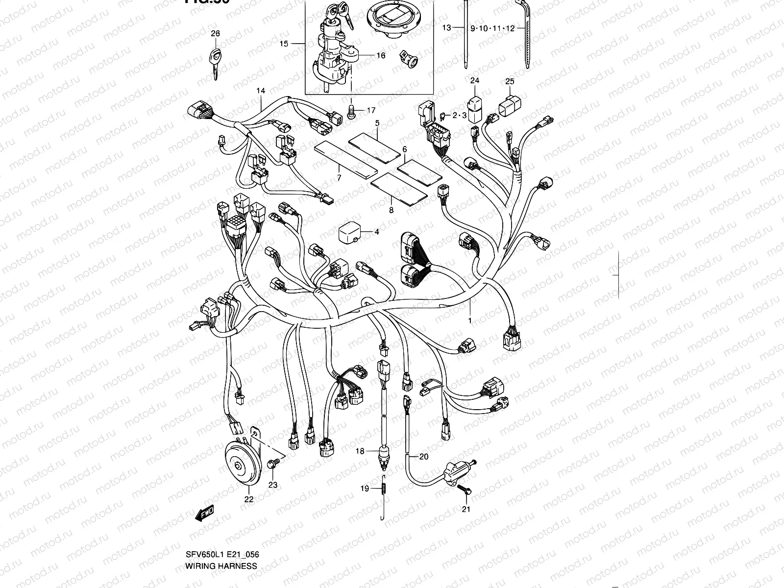 56 - WIRING HARNESS (SFV650UAL1 E21)