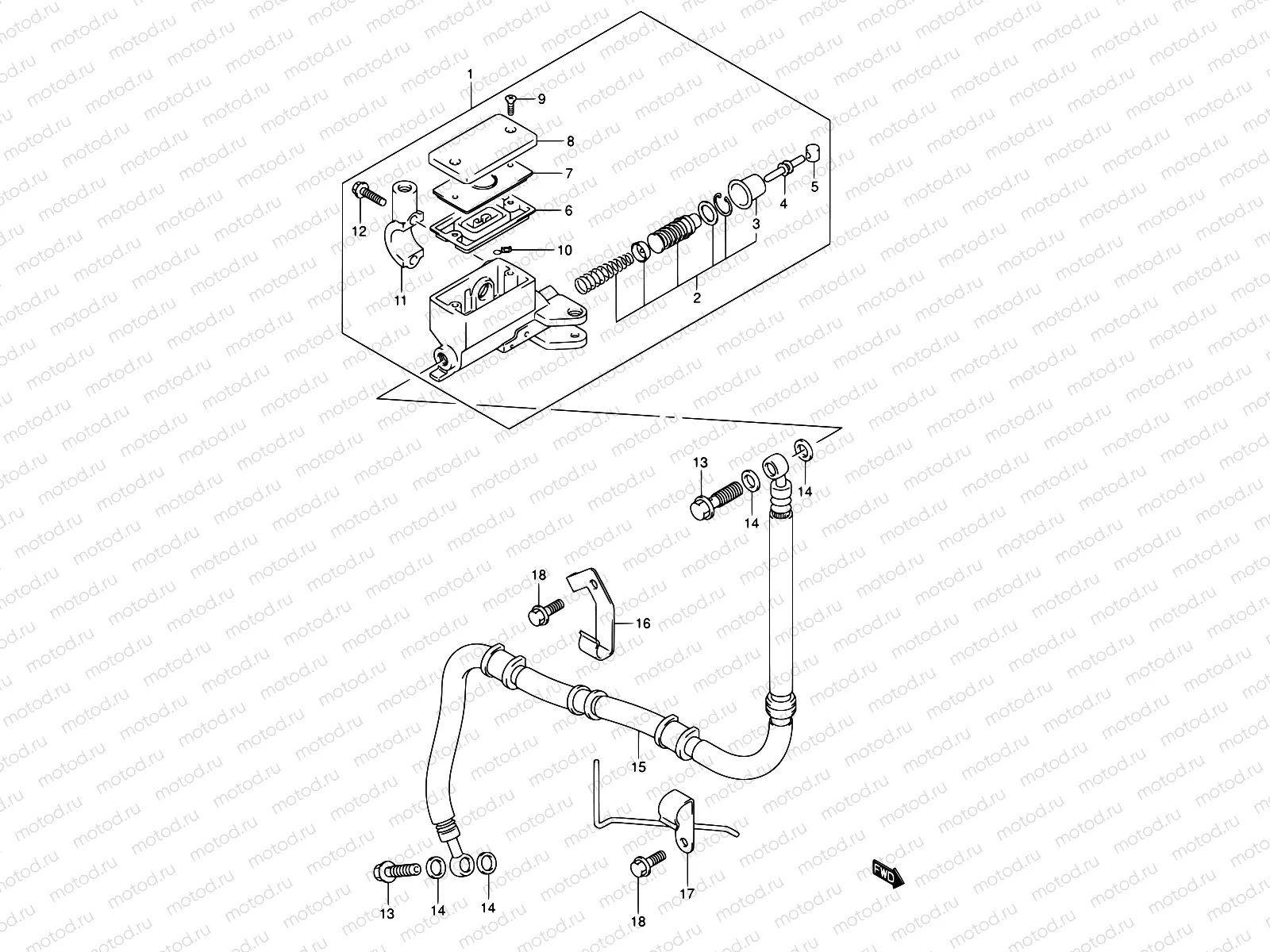 56A - CLUTCH MASTER CYLINDER (SV1000/U1/U2)