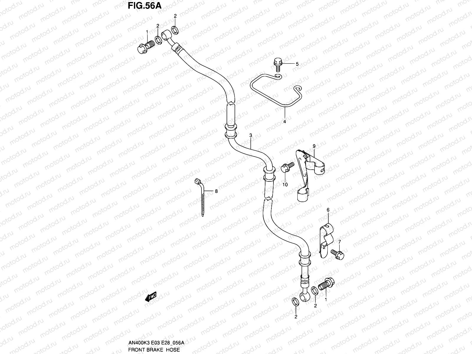 56A - FRONT BRAKE HOSE (AN400K4/K5/K6)