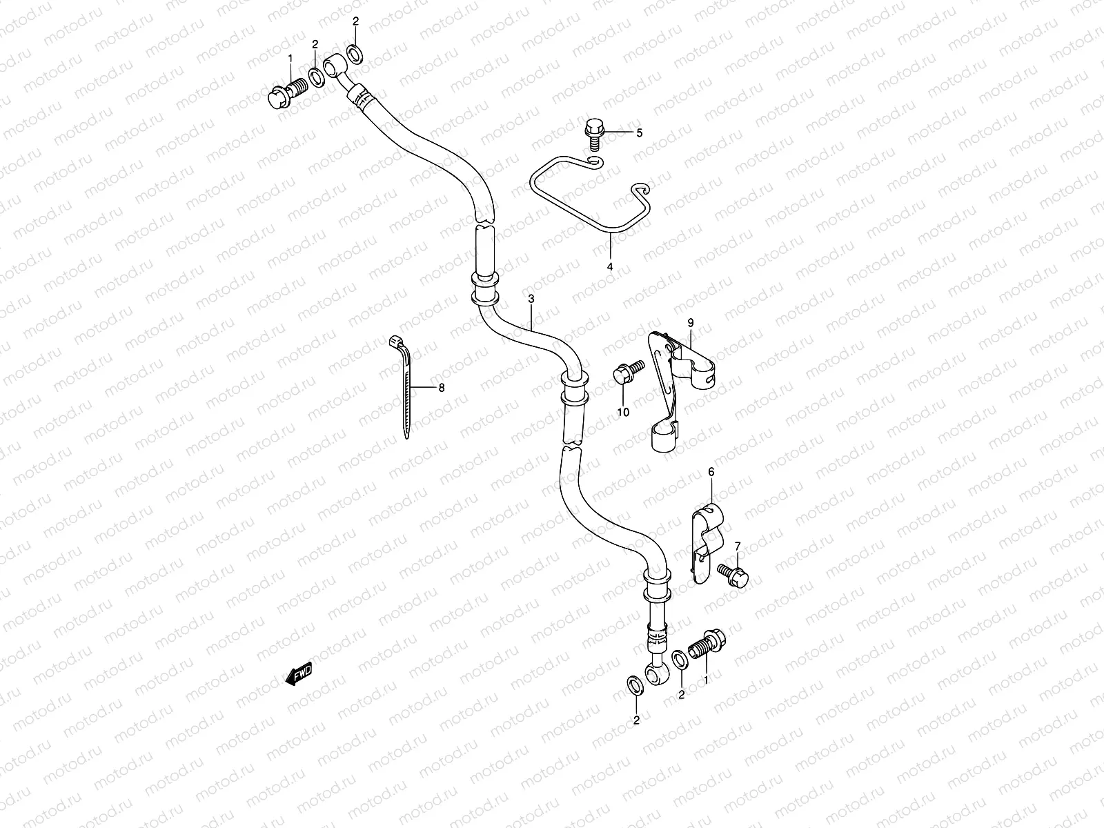 56A - FRONT BRAKE HOSE (MODEL K4/K5/K6)