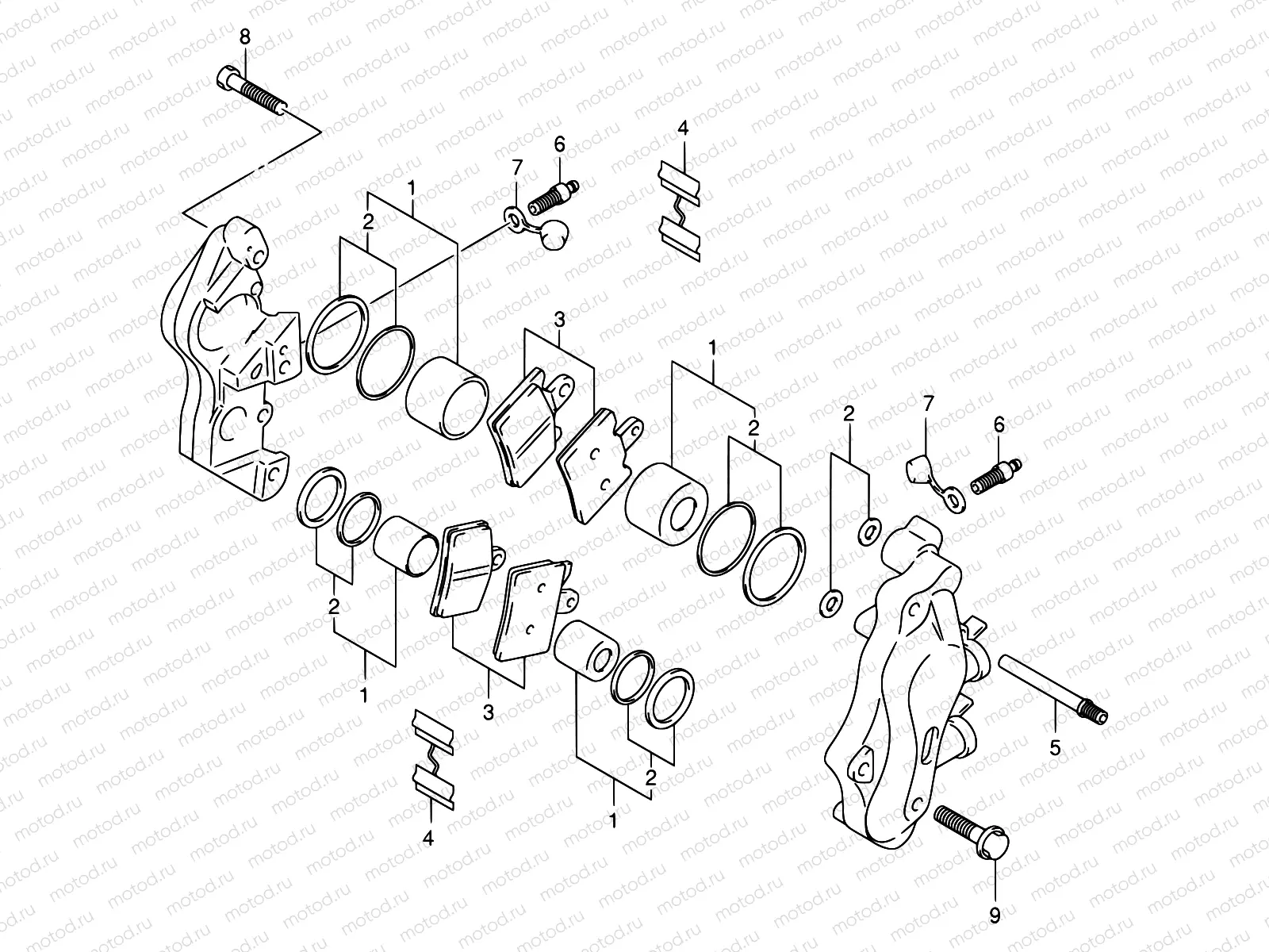 56A - FRONT CALIPER (MODEL K1/K2)