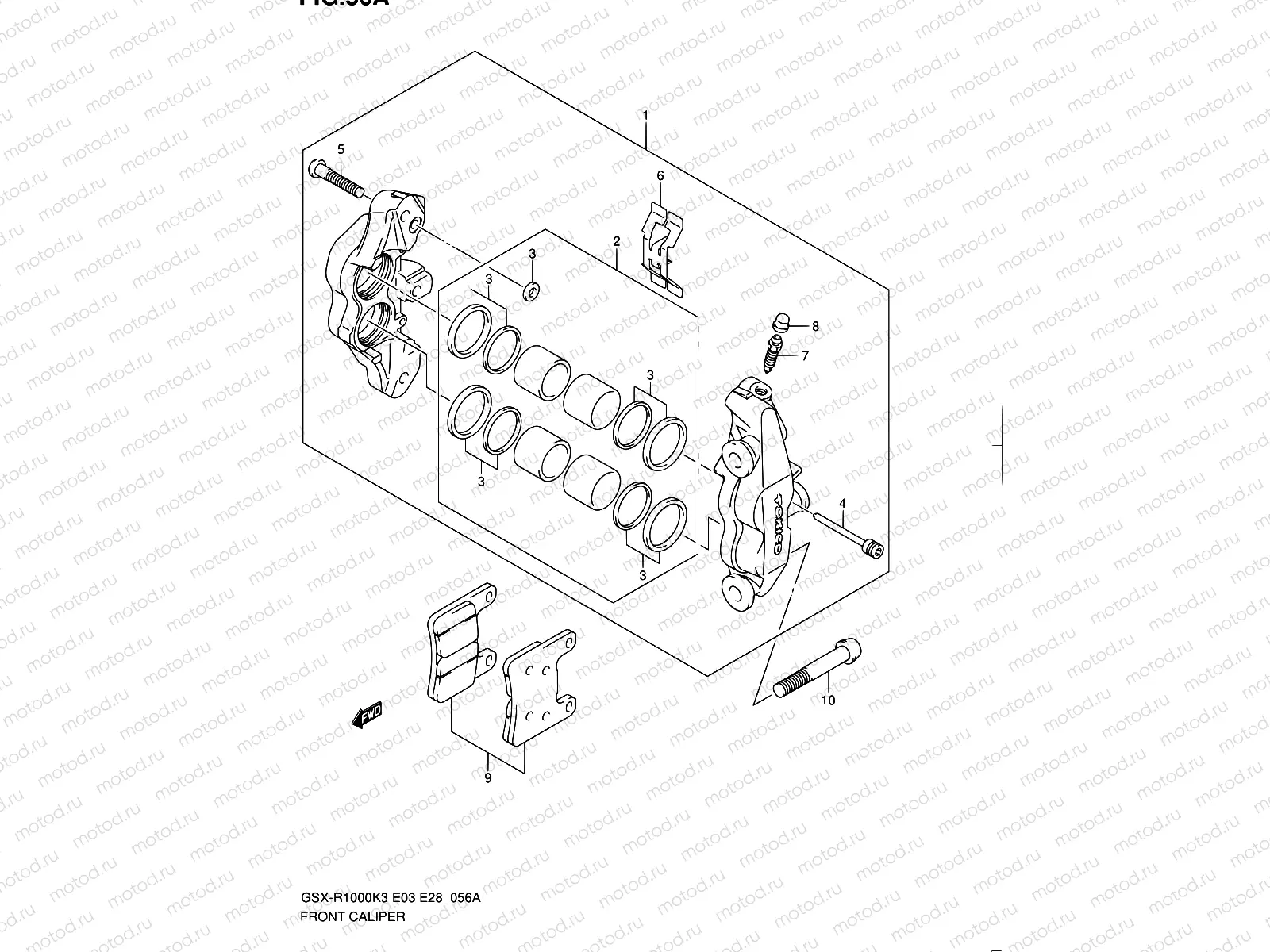 56A - FRONT CALIPER (MODEL K4)