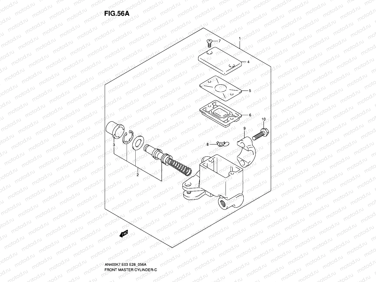 56A - FRONT MASTER CYLINDER (MODEL K8/K9/L0)