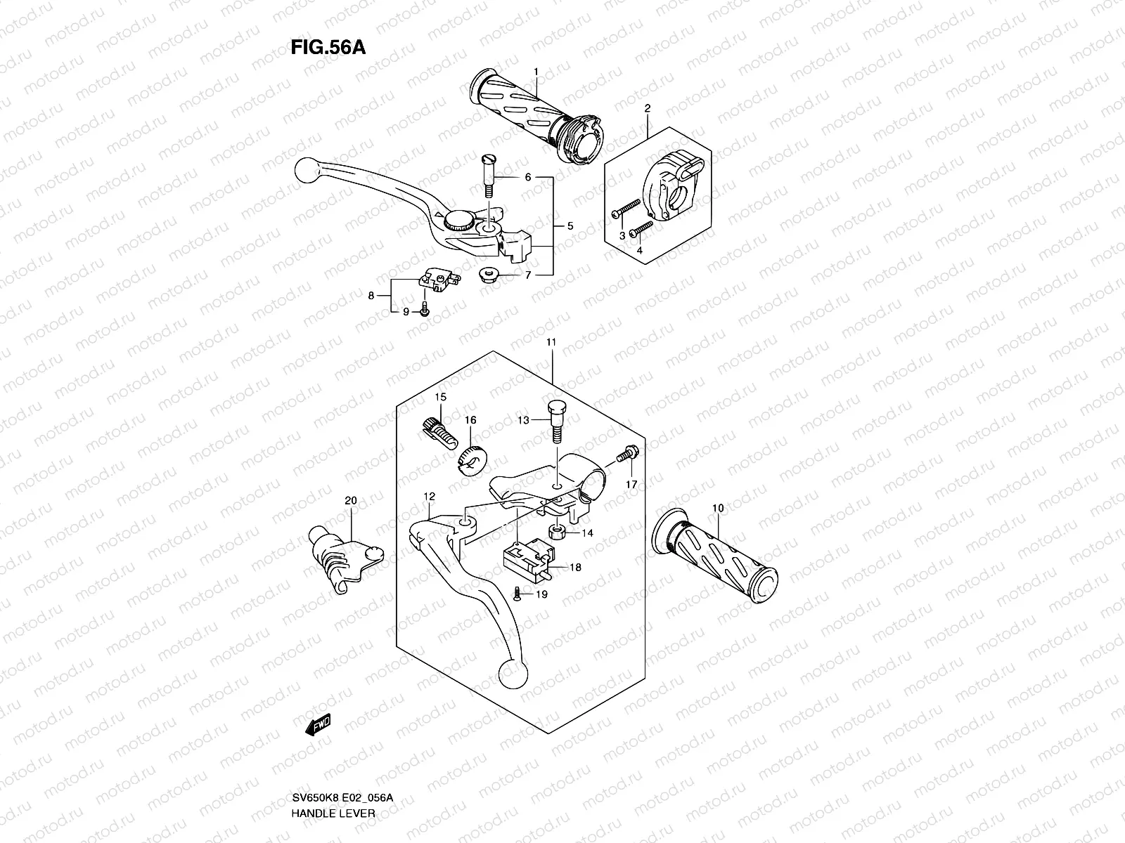 56A - HANDLE LEVER (MODEL L0)