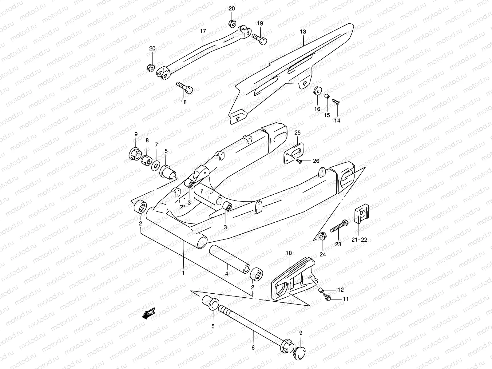 56A - REAR SWINGING ARM (GSF1200SAV)