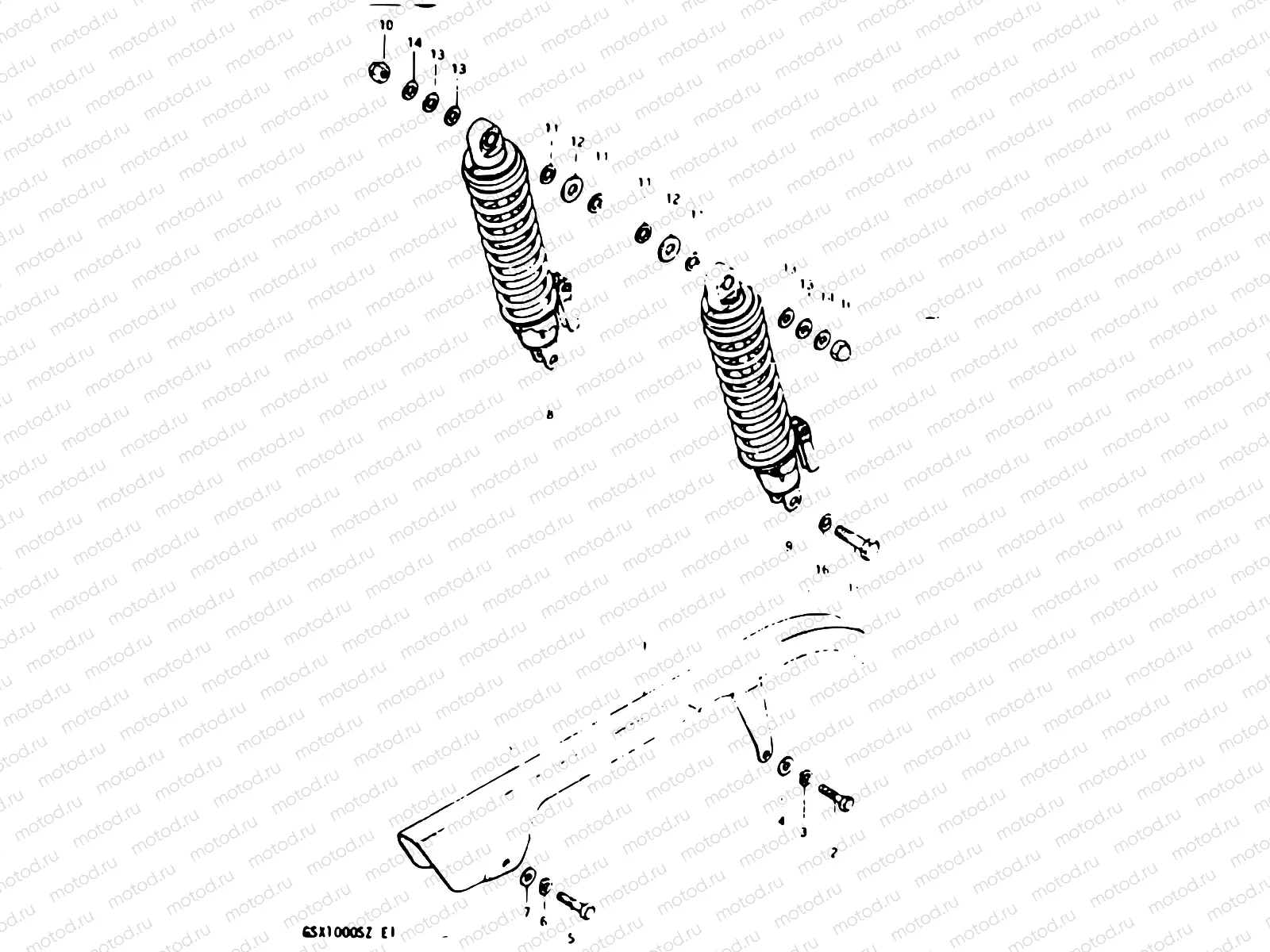 57 - CHAIN CASE - REAR SHOCK ABSORBER