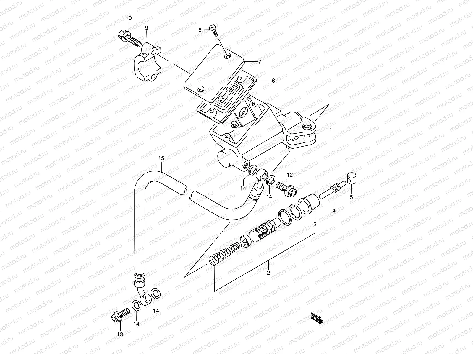 57 - CLUTCH MASTER CYLINDER (MODEL P/R)