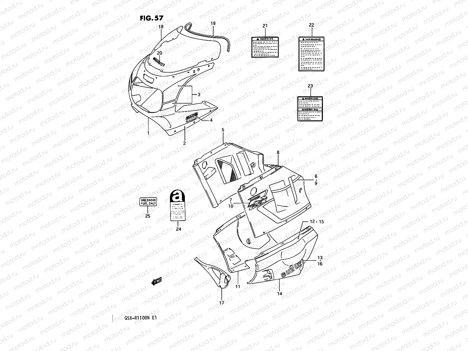 57 - COWLING BODY (MODEL M 3SL)