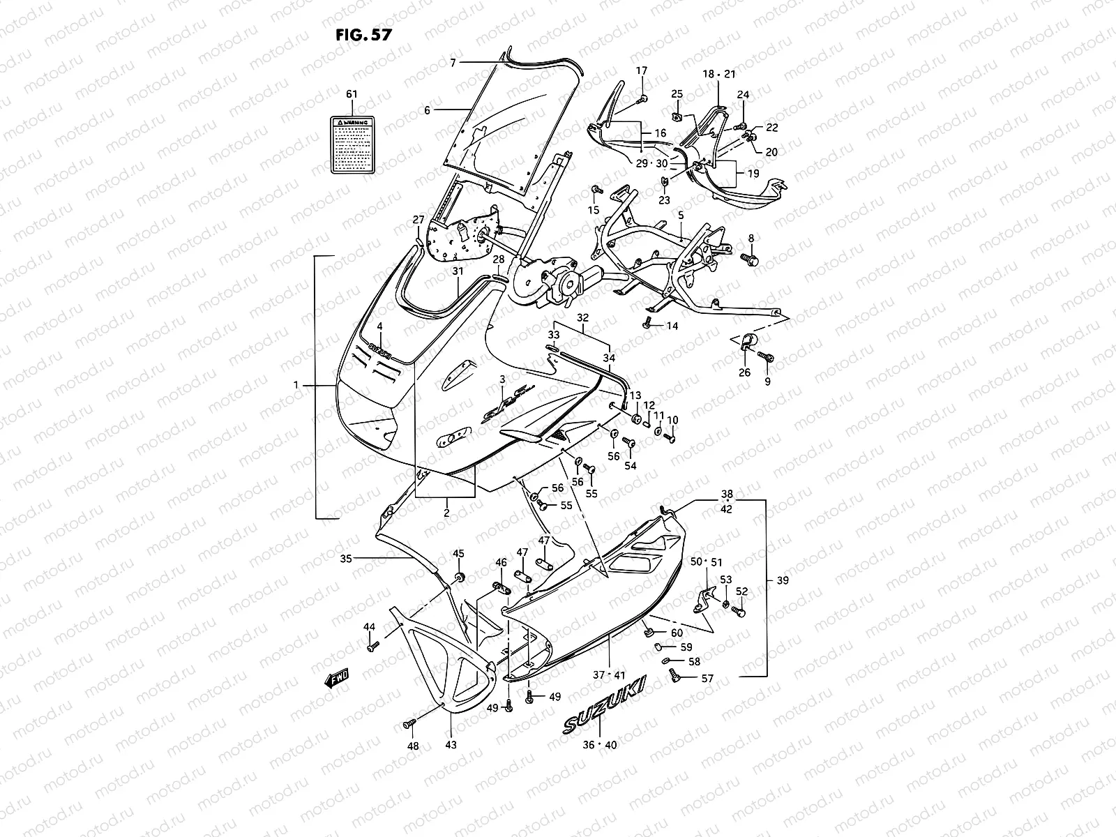 57 - COWLING (MODEL J 24V,24D)