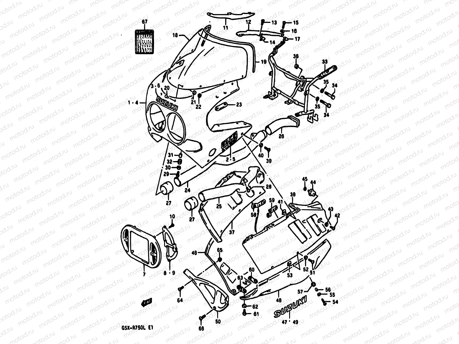57 - COWLING (MODEL J 33J)
