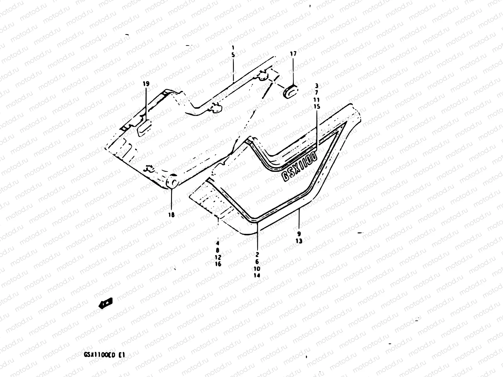 57 - FRAME COVER (GSX1100D)