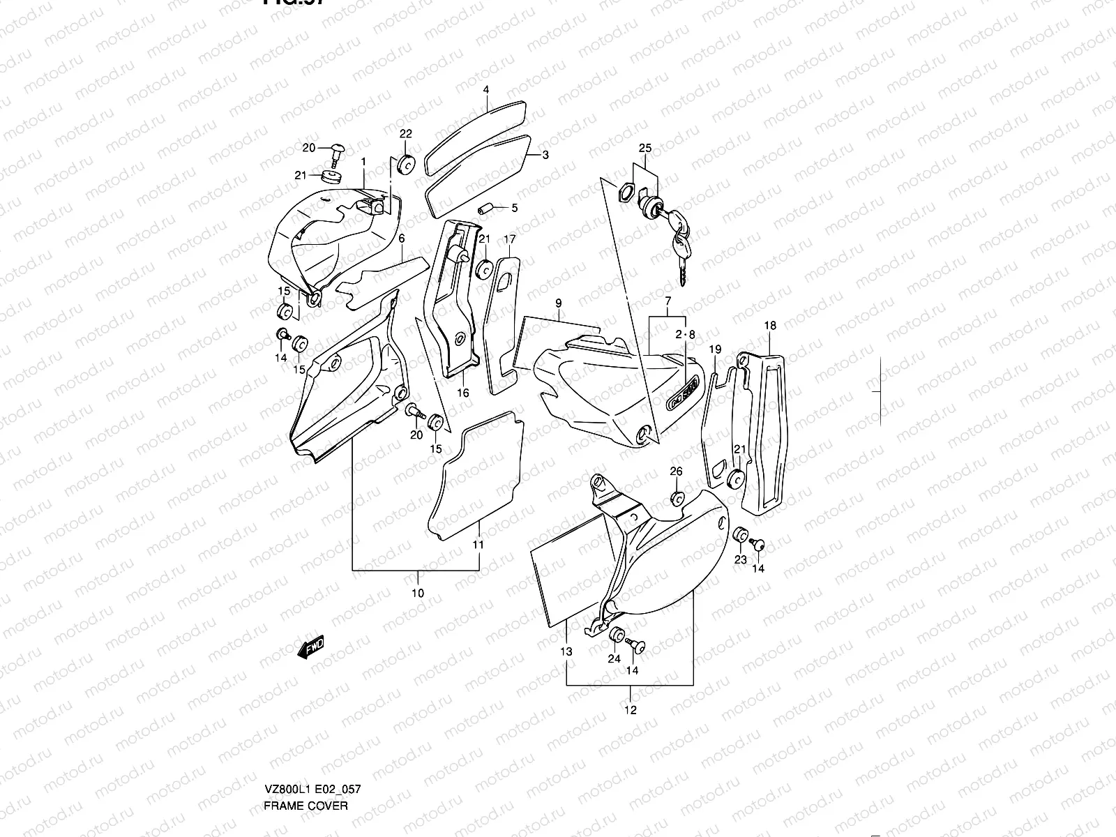 57 - FRAME COVER (VZ800L1 E19)