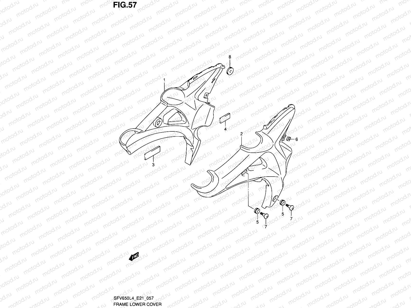 57 - FRAME LOWER COVER