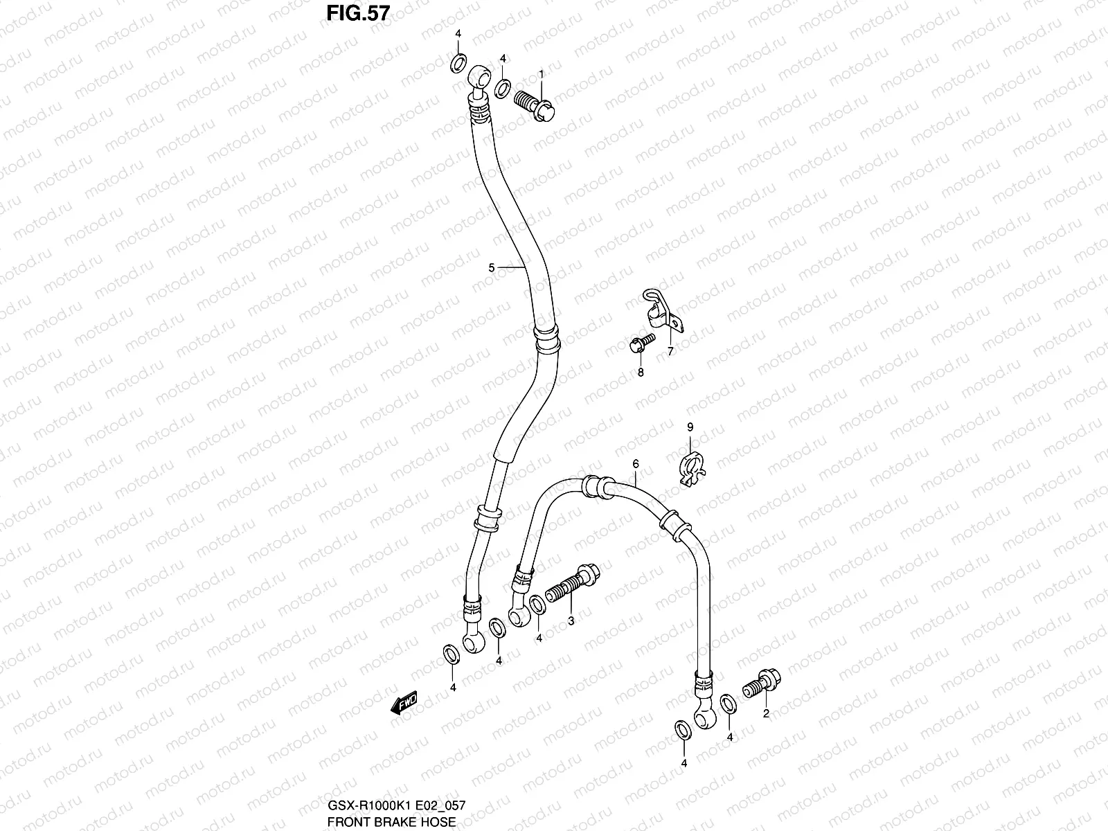 57 - FRONT BRAKE HOSE