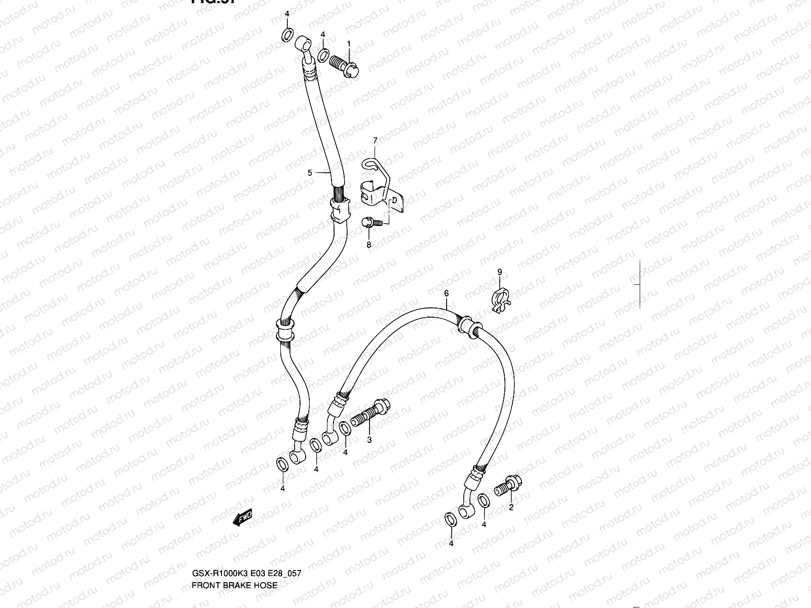 57 - FRONT BRAKE HOSE