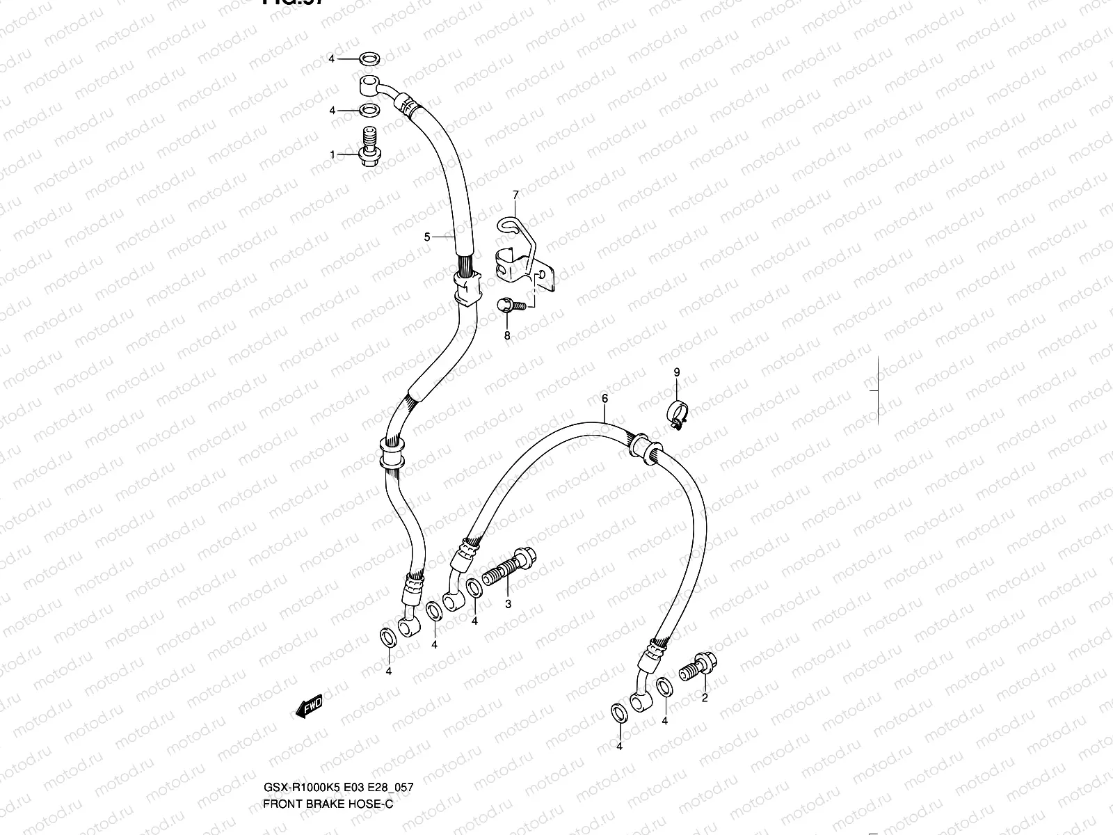 57 - FRONT BRAKE HOSE