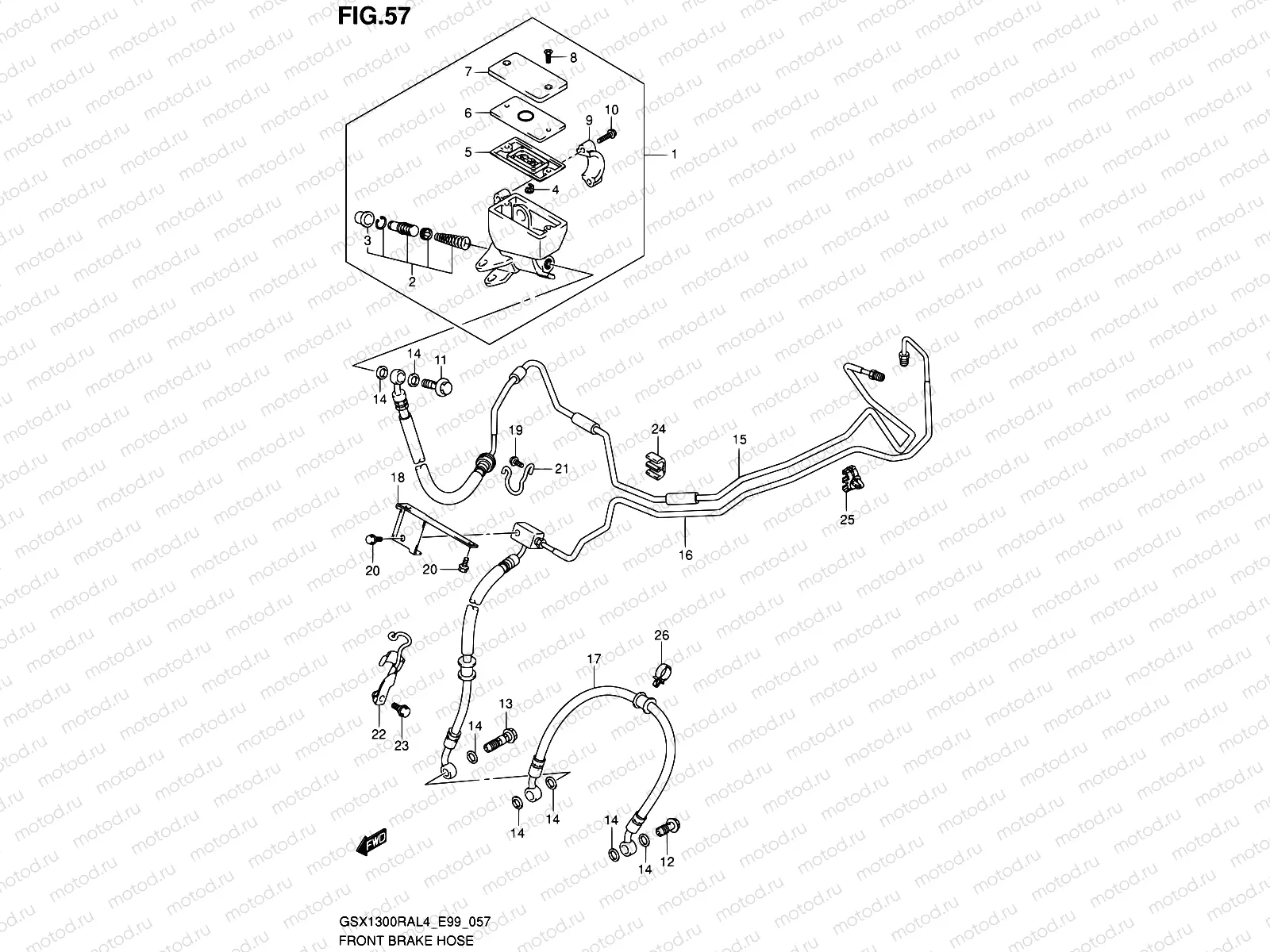 57 - FRONT BRAKE HOSE