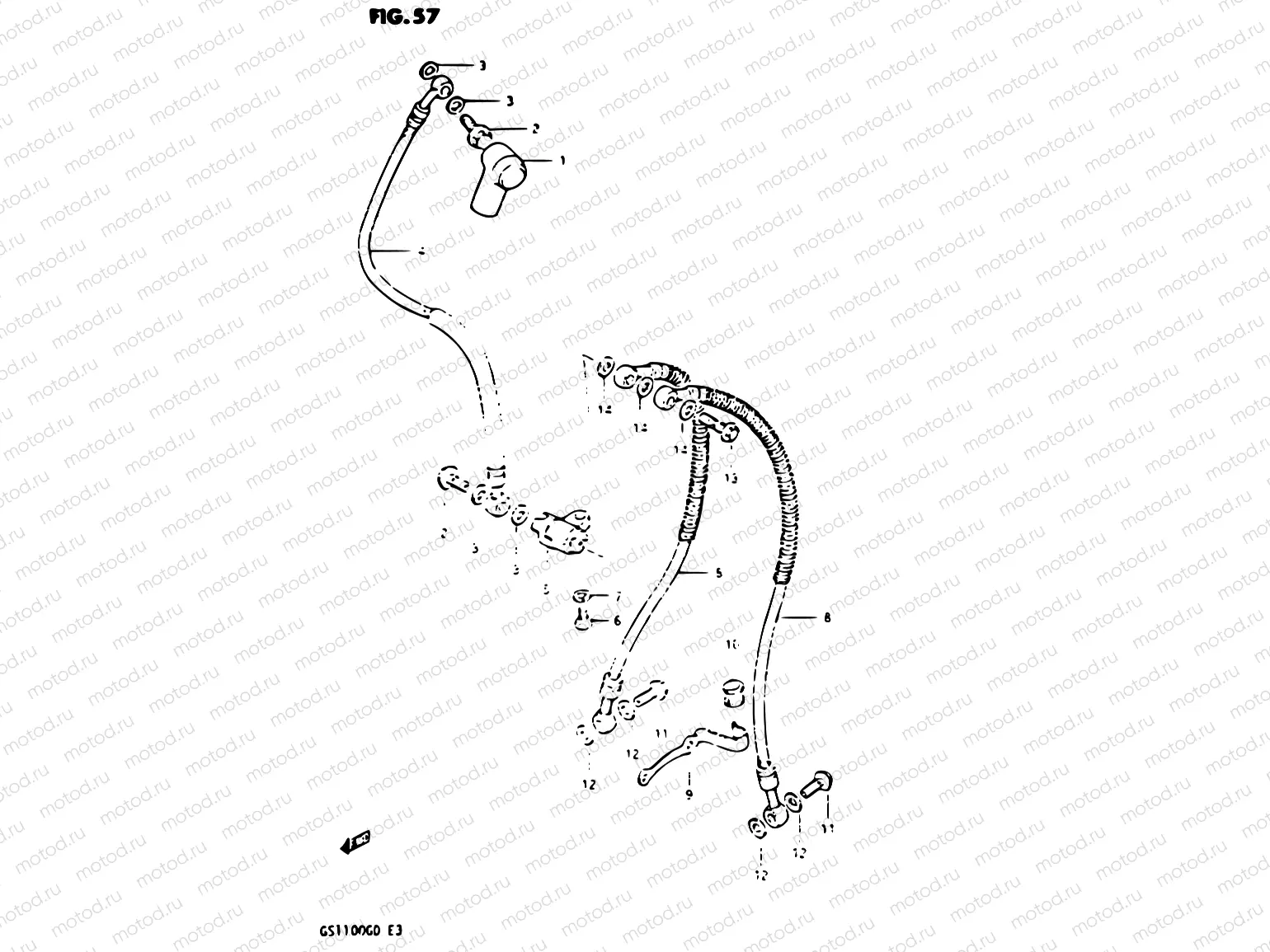 57 - FRONT BRAKE HOSE