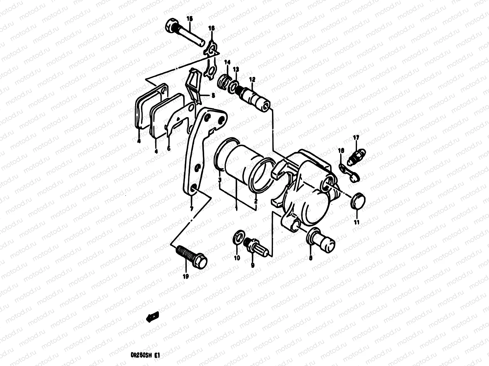 57 - FRONT CALIPER (MODEL F/G/H)