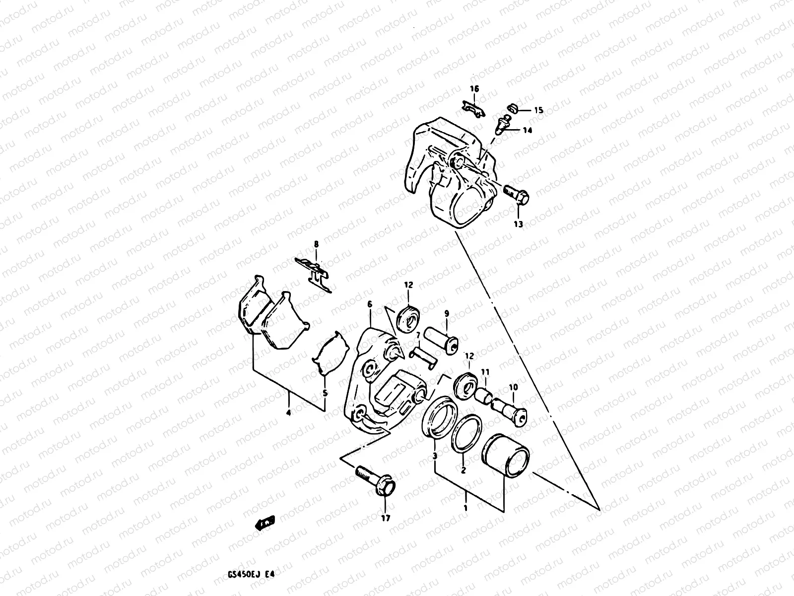 57 - FRONT CALIPERS (MODEL E/F/G/H, MODEL J E34, E75)