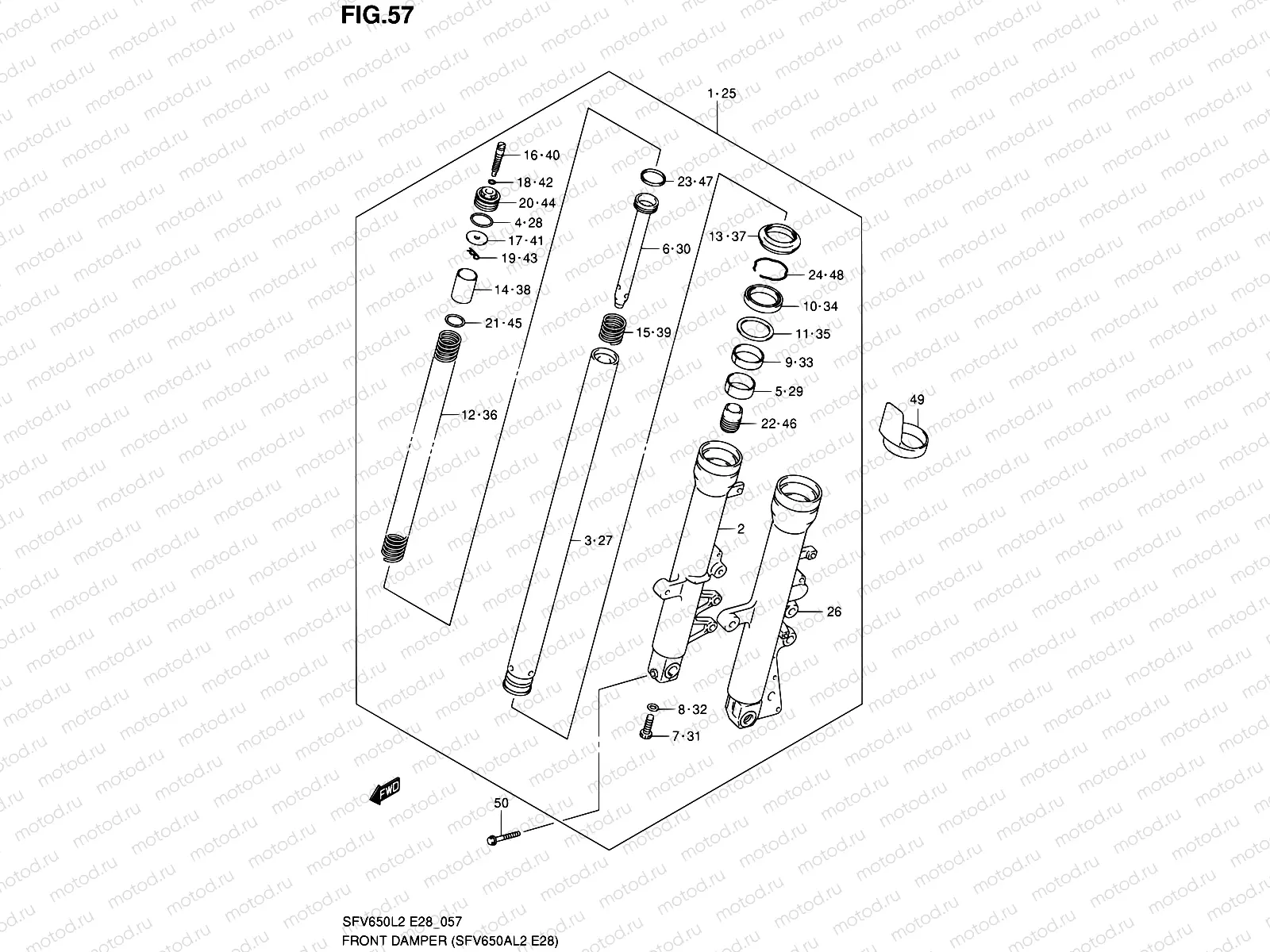 57 - FRONT DAMPER (SFV650AL2 E28)
