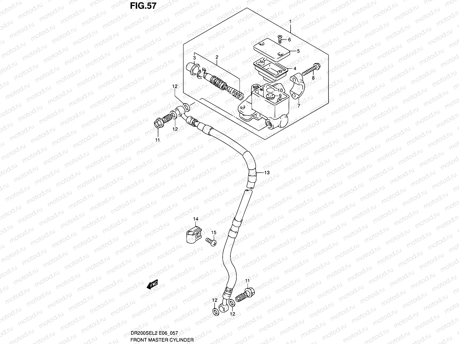 57 - FRONT MASTER CYLINDER (DR200SEL2 E06)