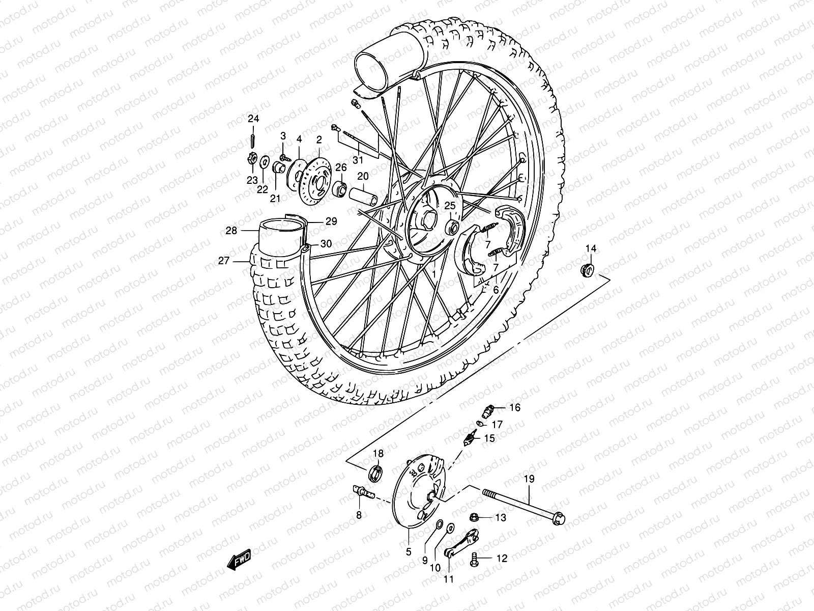 57 - FRONT WHEEL
