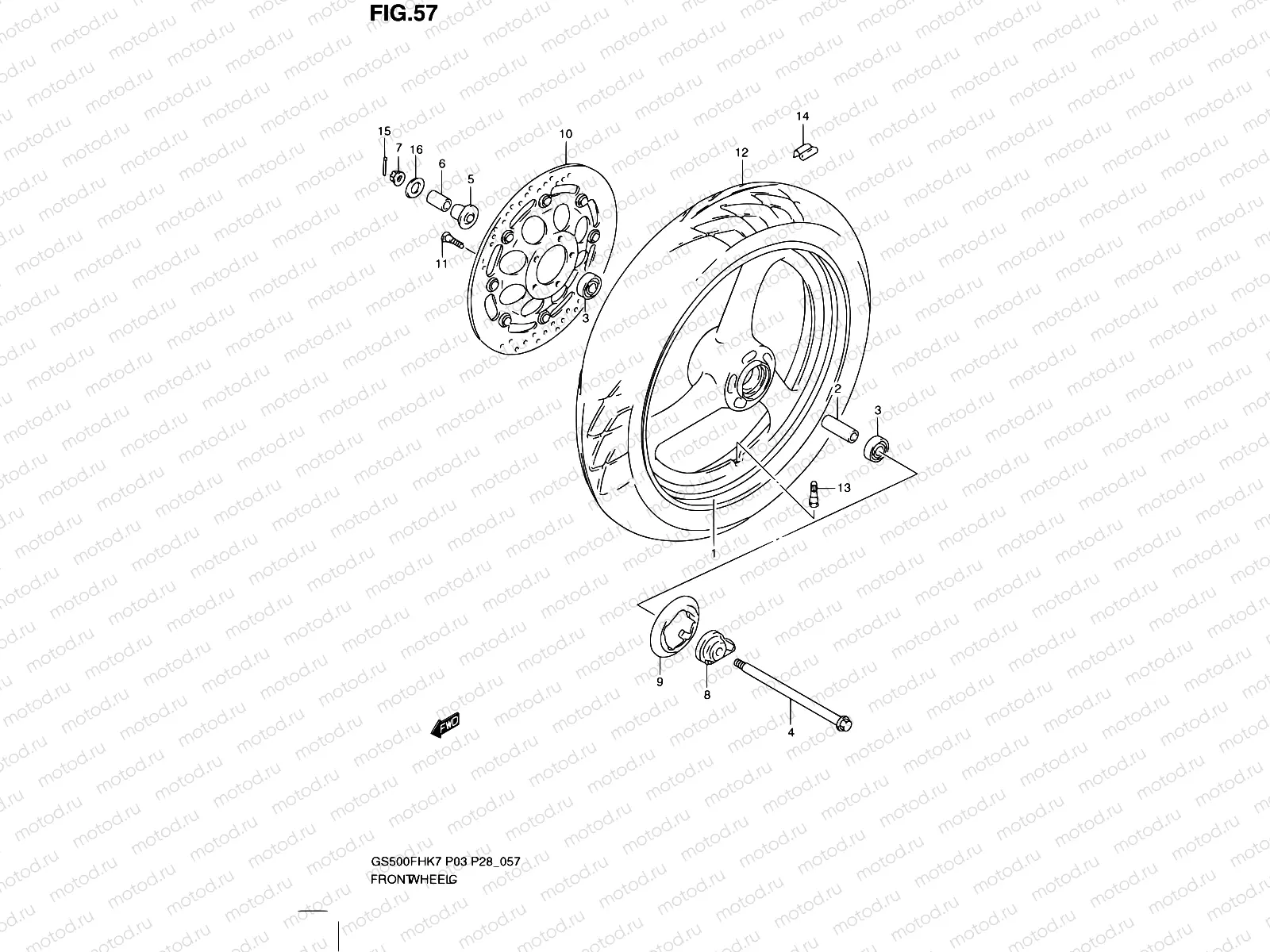 57 - FRONT WHEEL
