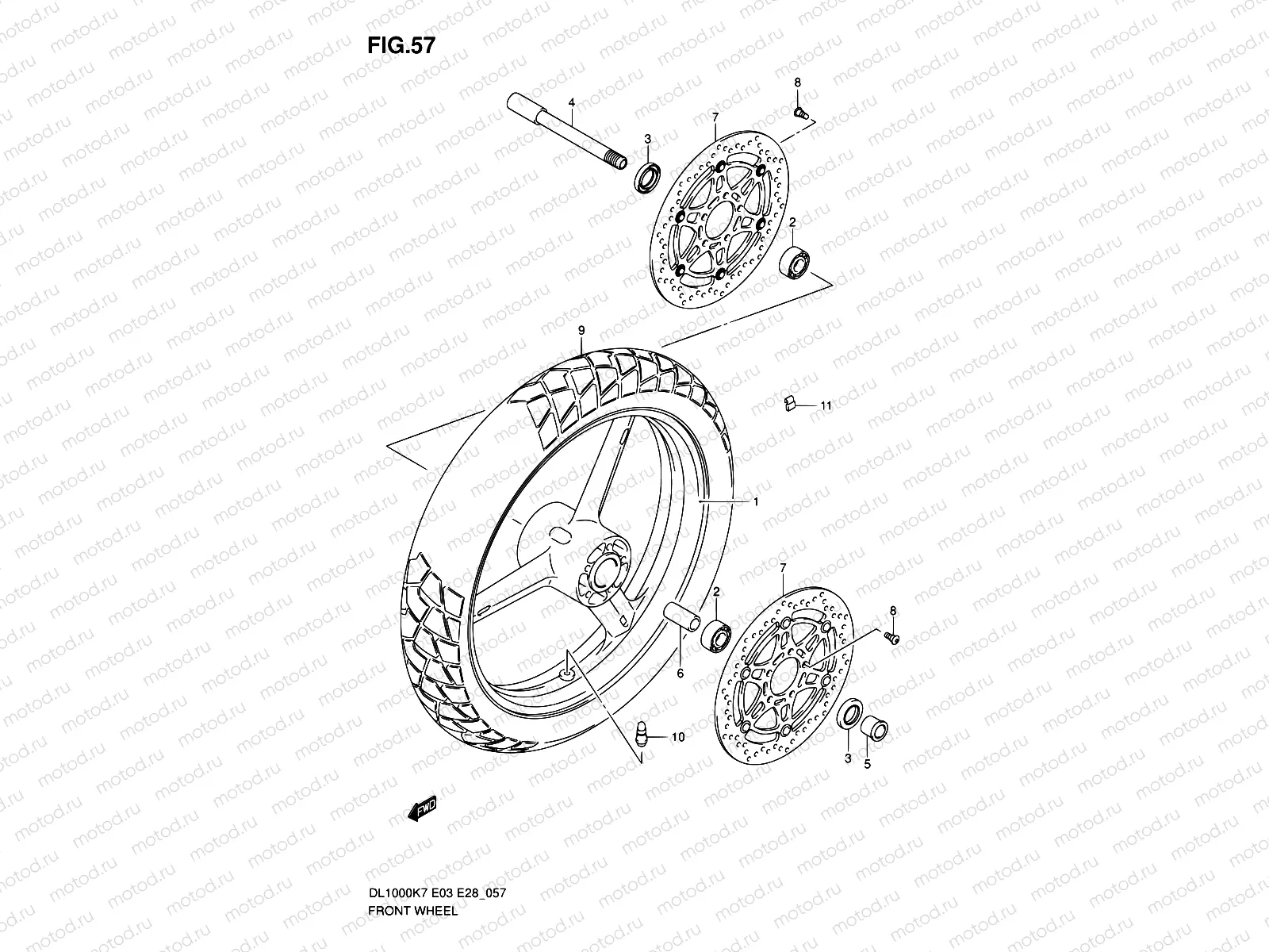 57 - FRONT WHEEL