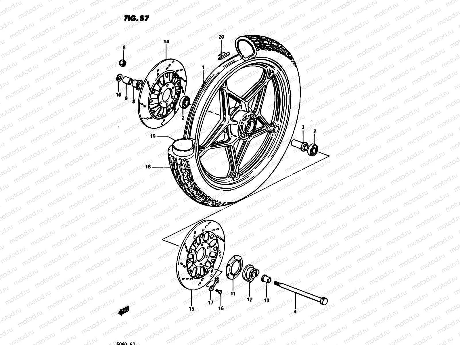 57 - FRONT WHEEL