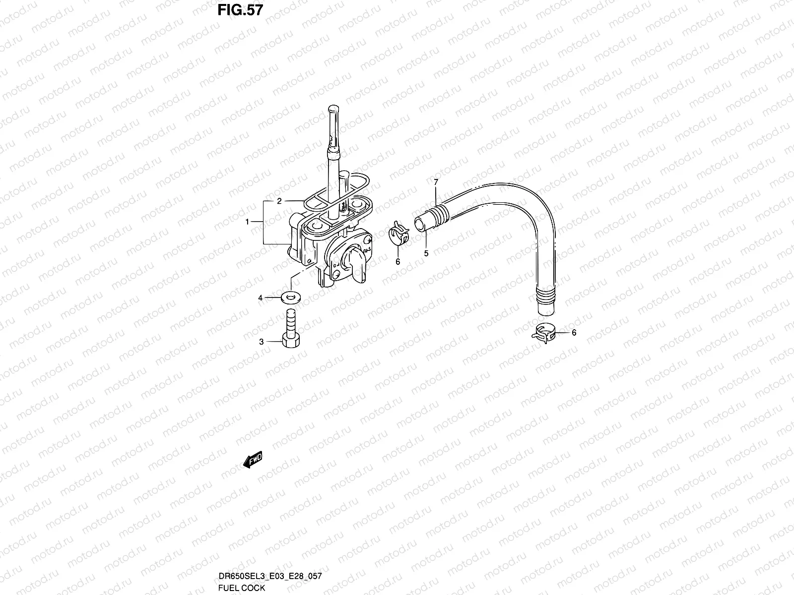 57 - FUEL COCK (DR650SEL3 E28)