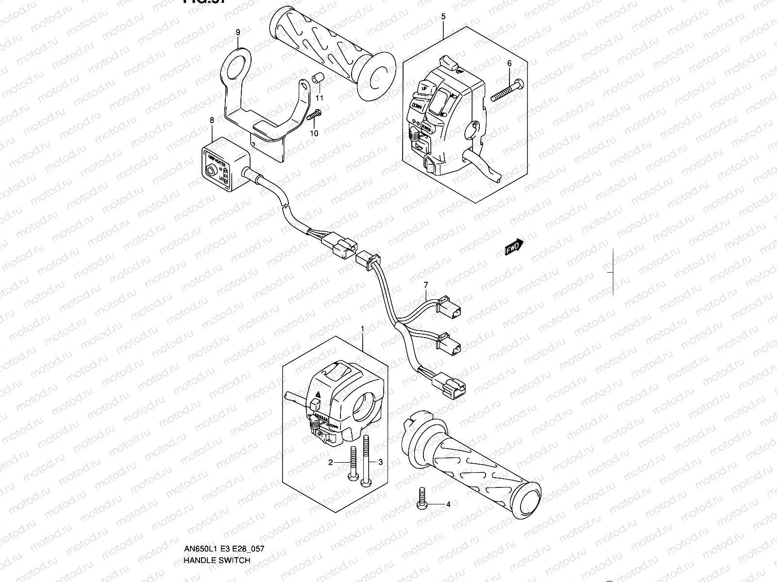 57 - HANDLE SWITCH (AN650AL1 E28)