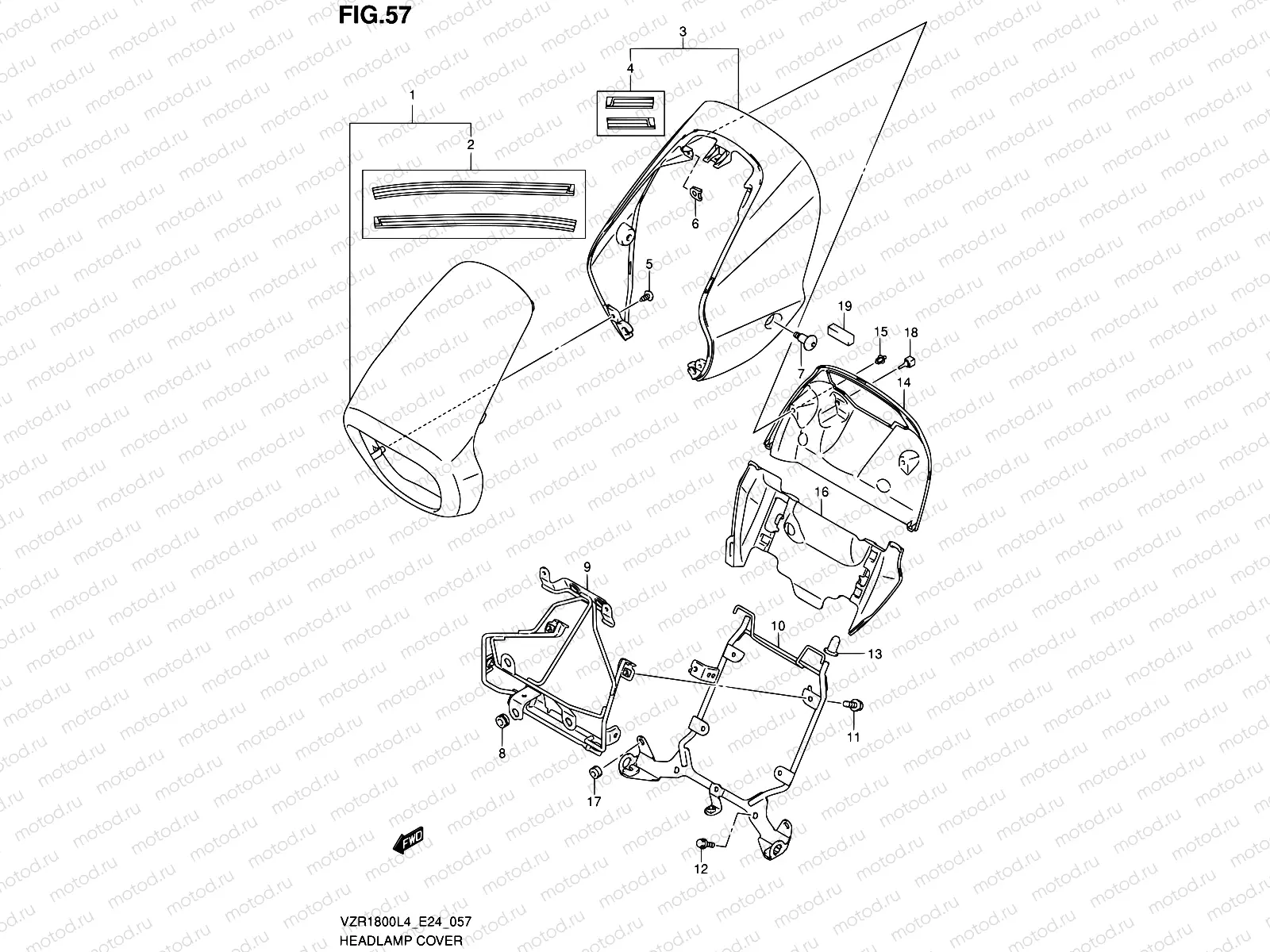 57 - HEADLAMP COVER (VZR1800ZL4 E24)