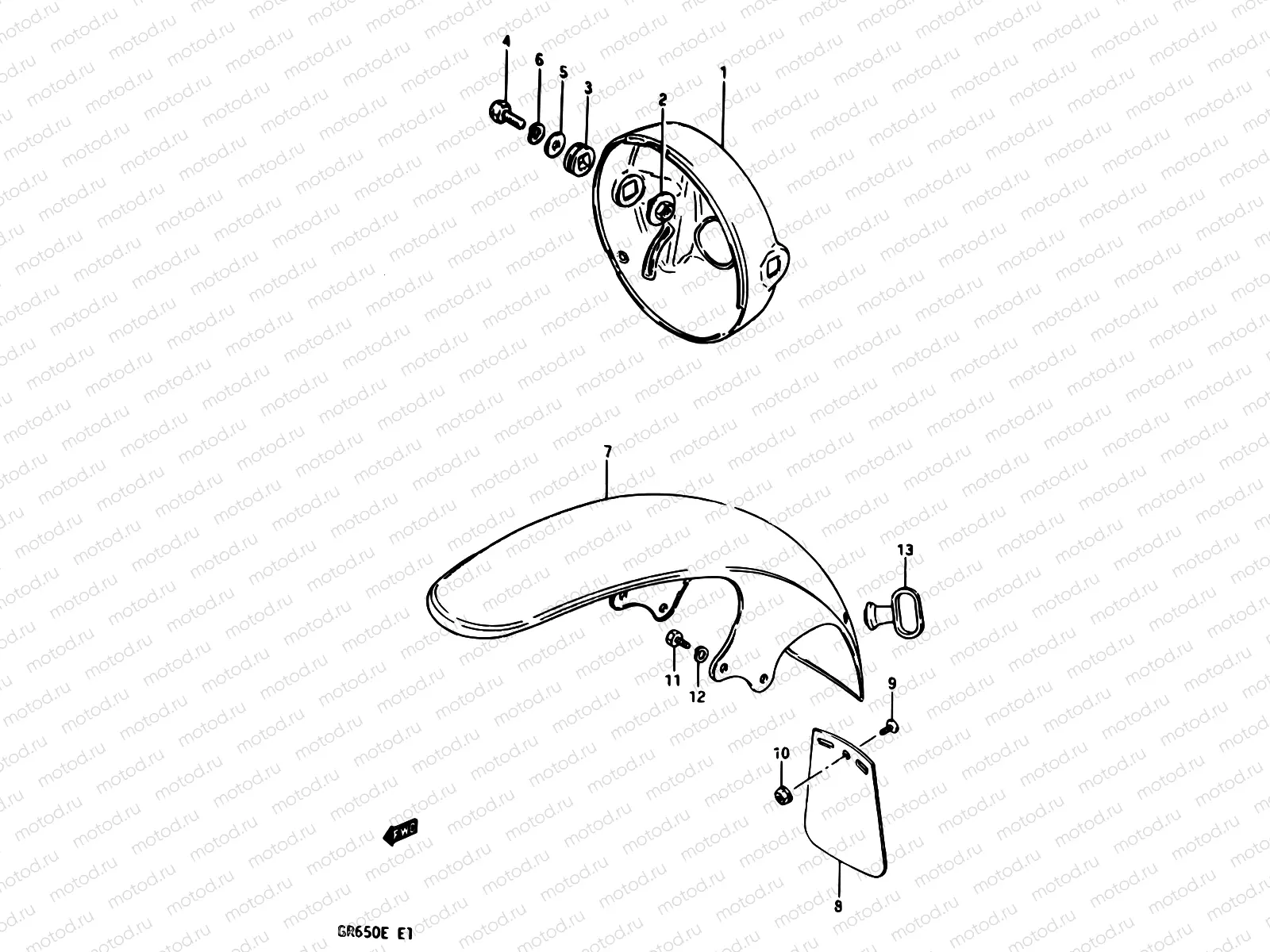 57 - HEADLAMP HOUSING - FRONT FENDER