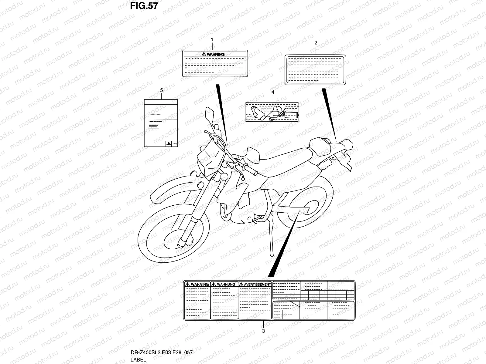 57 - LABEL (DR-Z400SL2 E33)