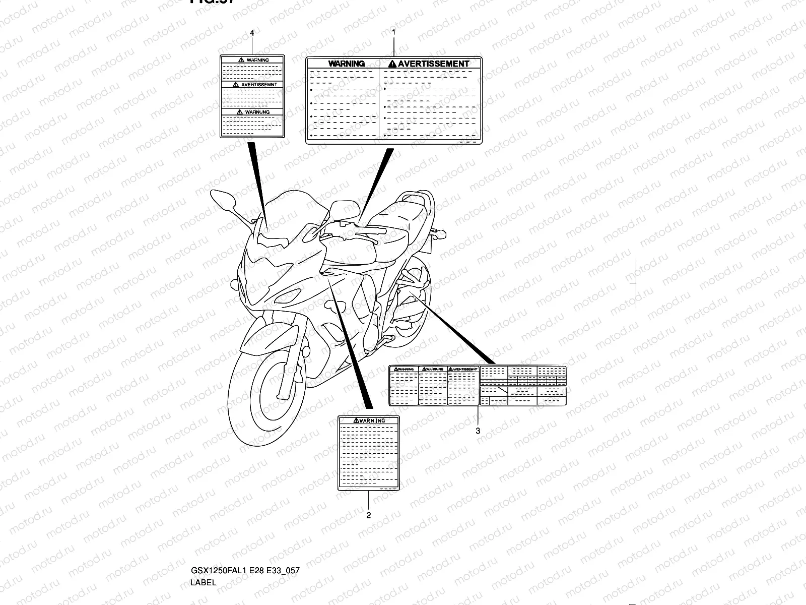 57 - LABEL (GSX1250FAL1 E28)