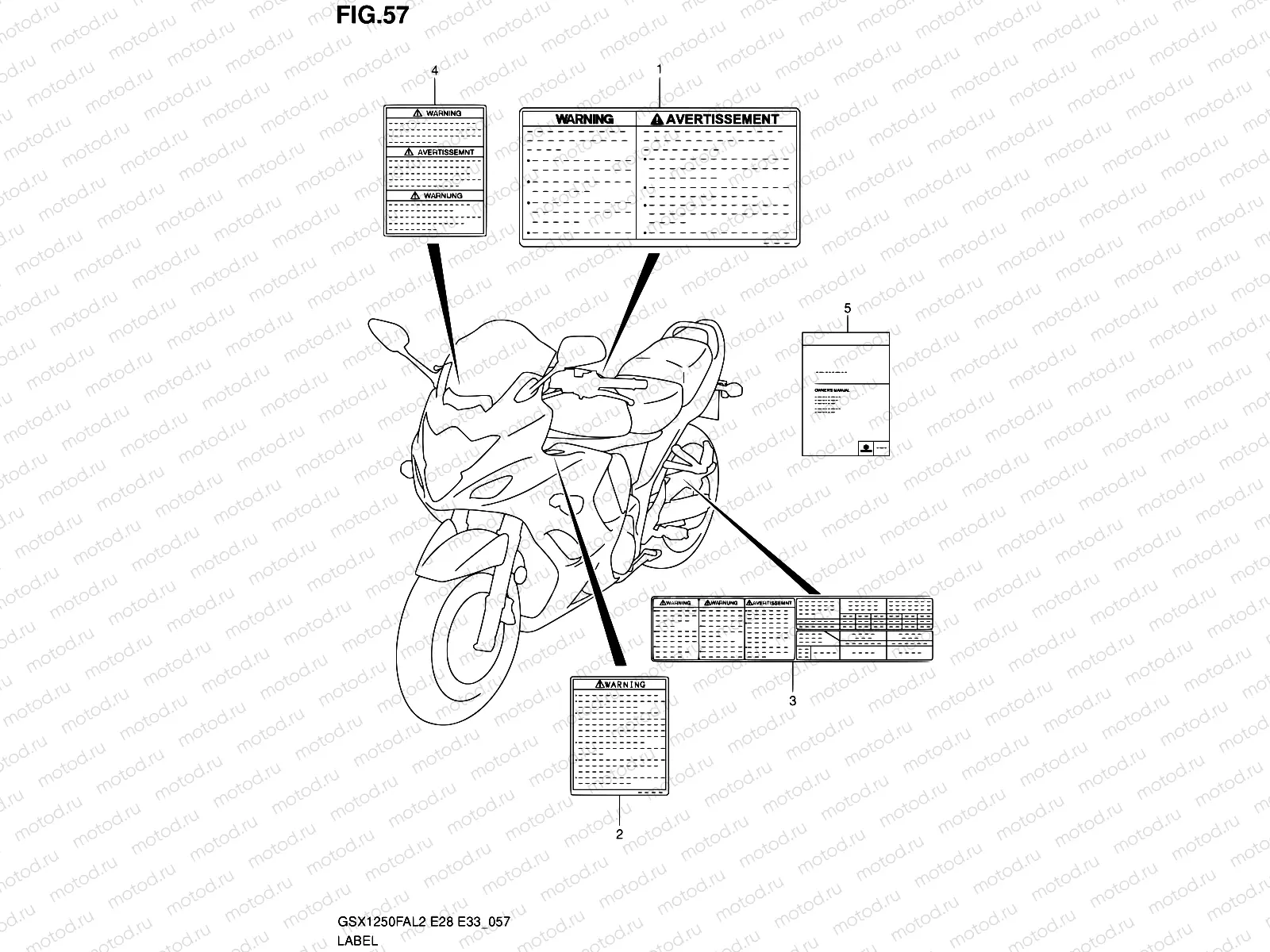 57 - LABEL (GSX1250FAL2 E28)