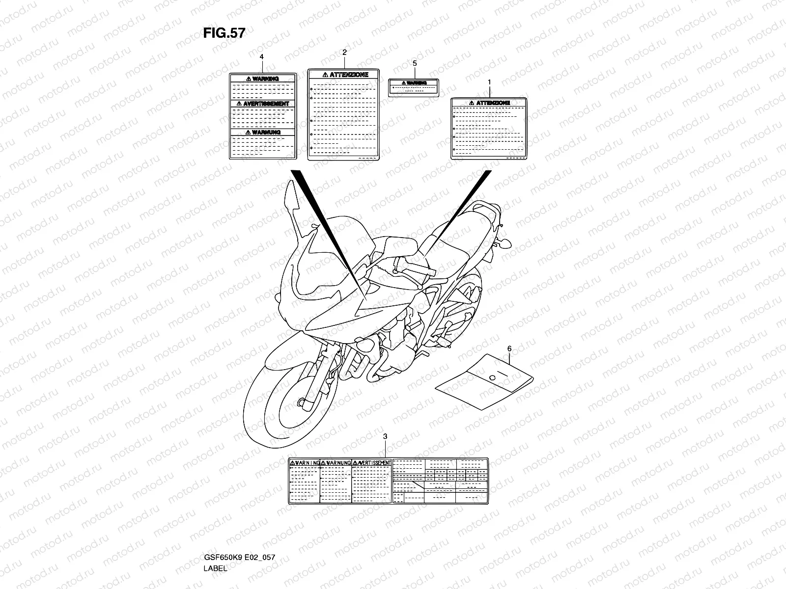 57 - LABEL (MODEL K9)