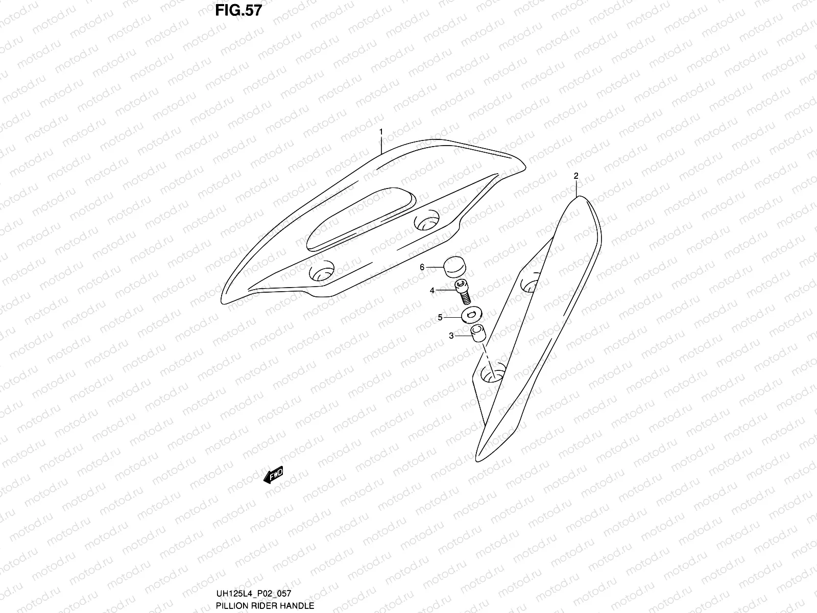 57 - PILLION RIDER HANDLE