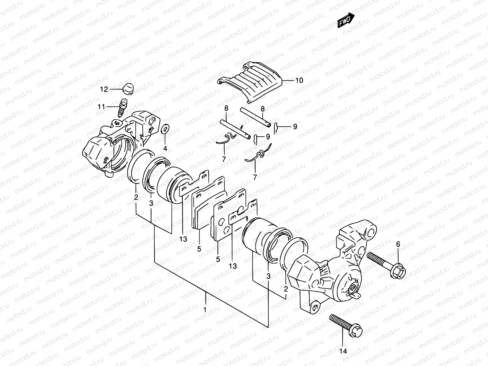57 - REAR CALIPER (MODEL M)