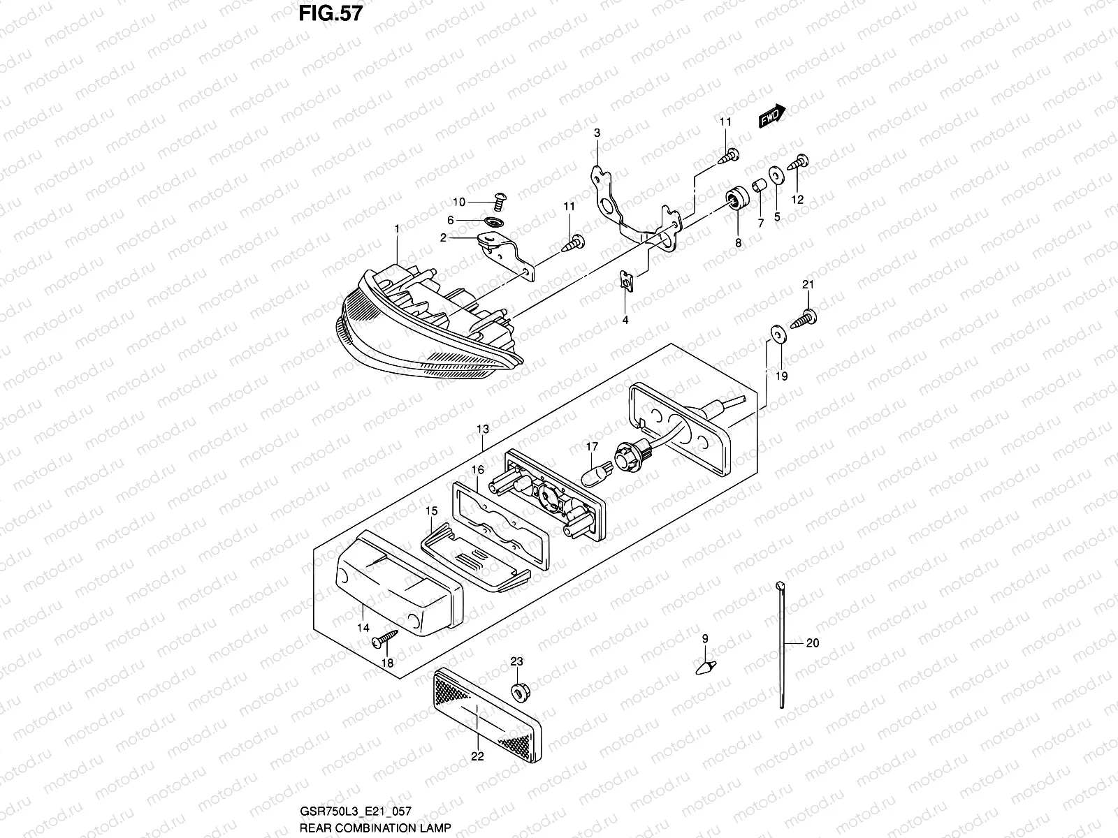 57 - REAR COMBINATION LAMP