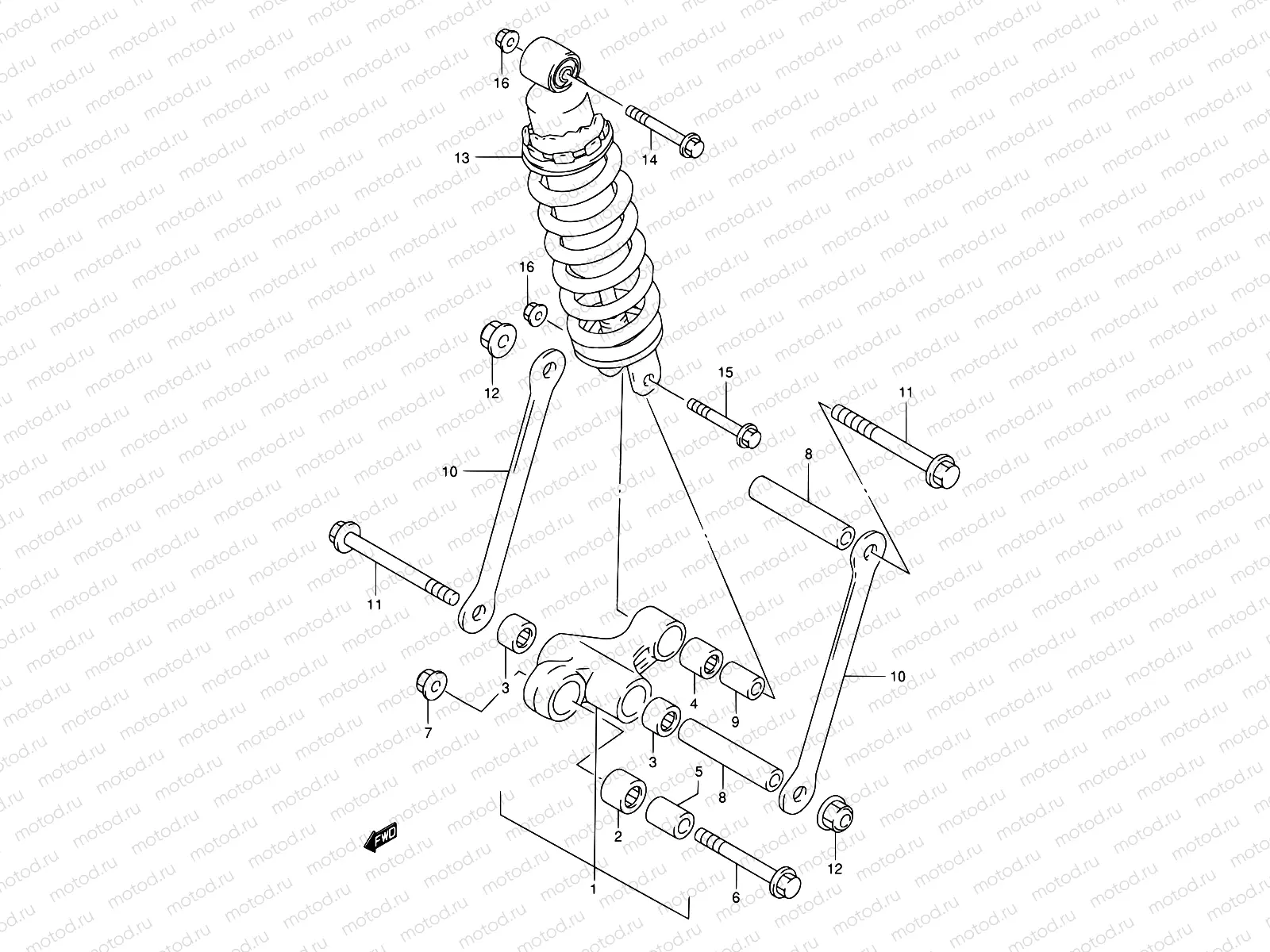 57 - REAR CUSHION LEVER (GSF1200ST/SV/SW/SX/SY)