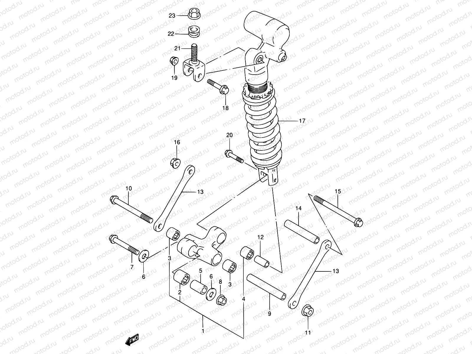 57 - REAR CUSHION LEVER (MODEL T)