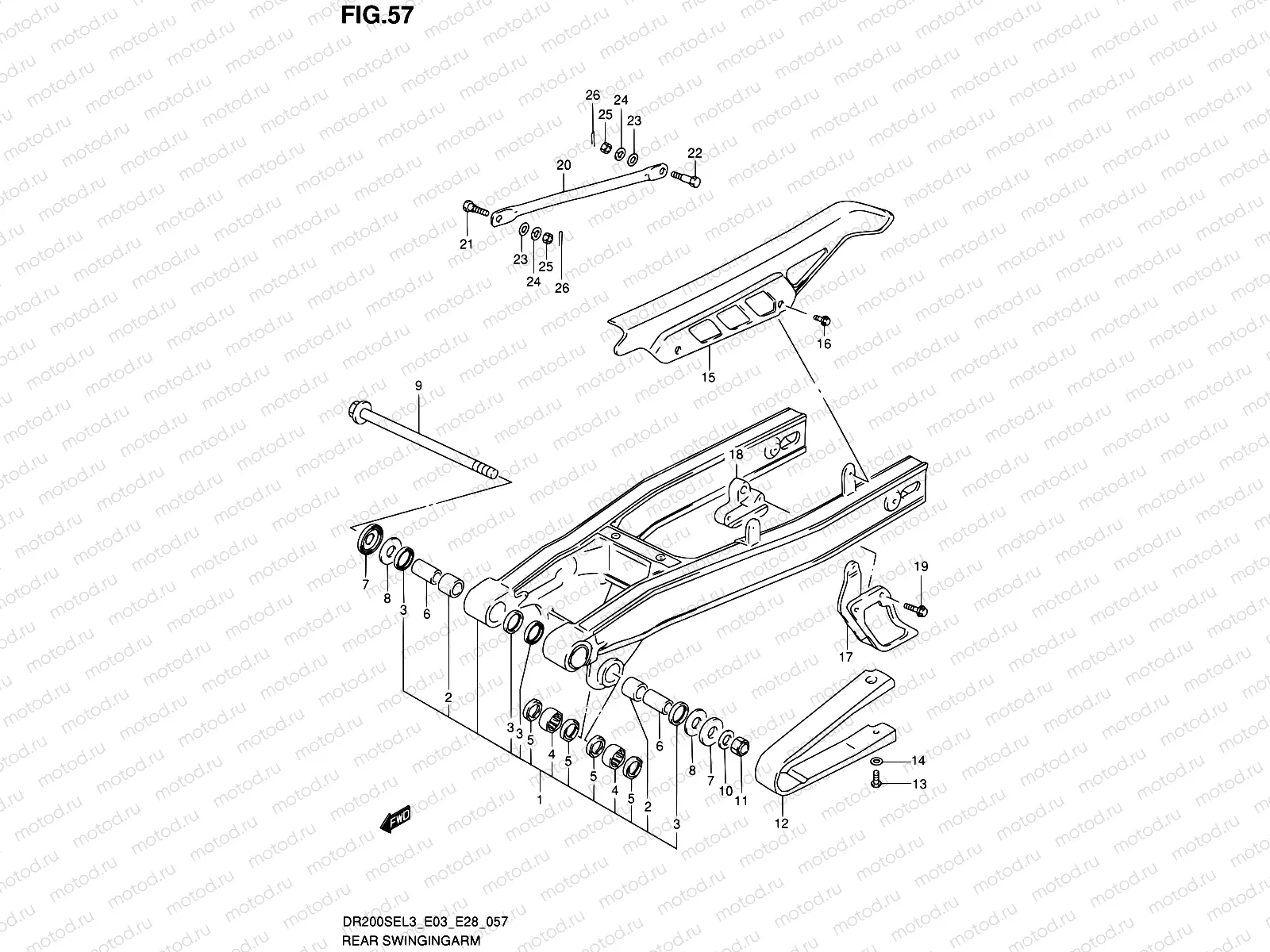 57 - REAR SWINGINGARM