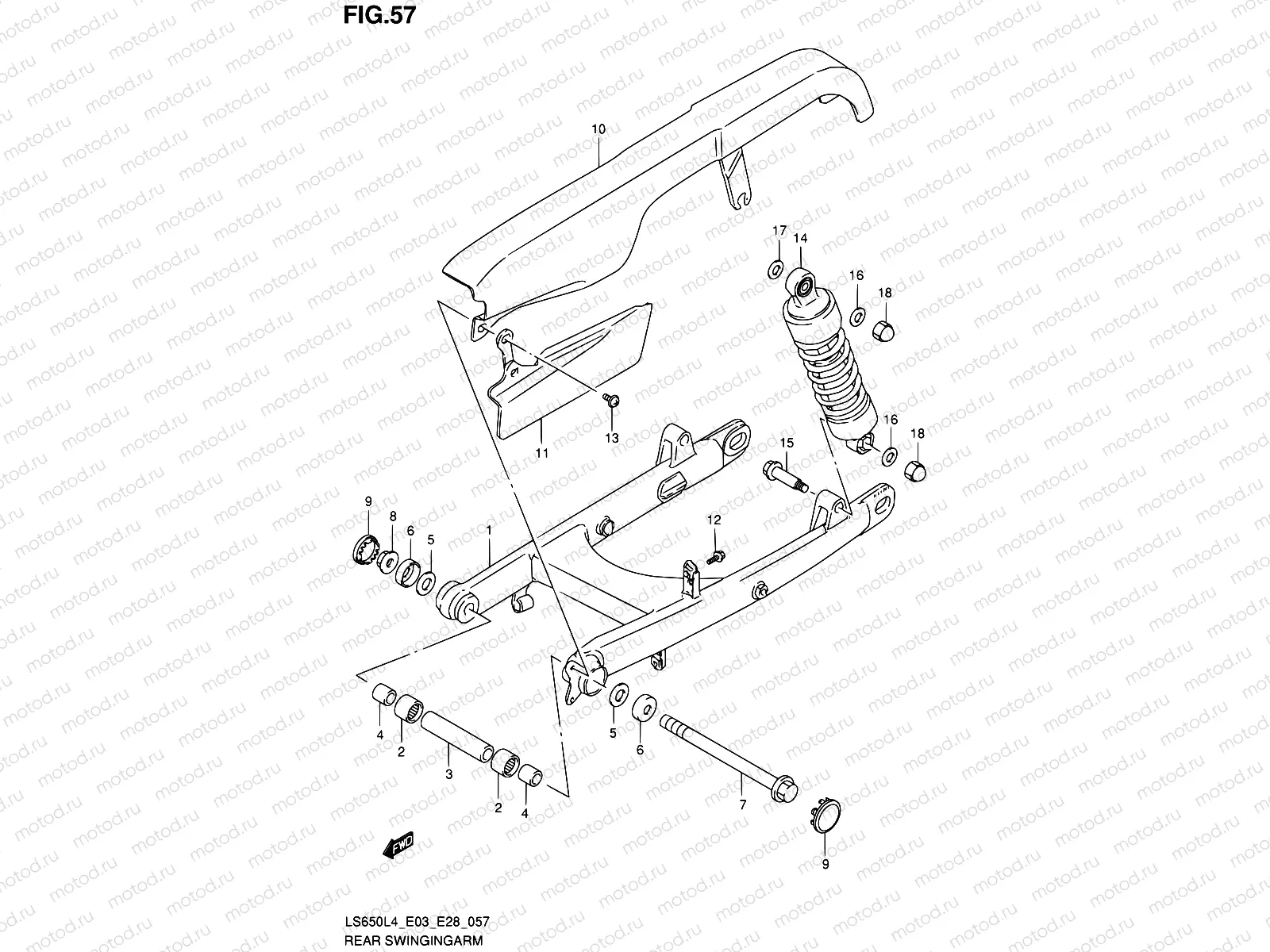 57 - REAR SWINGINGARM