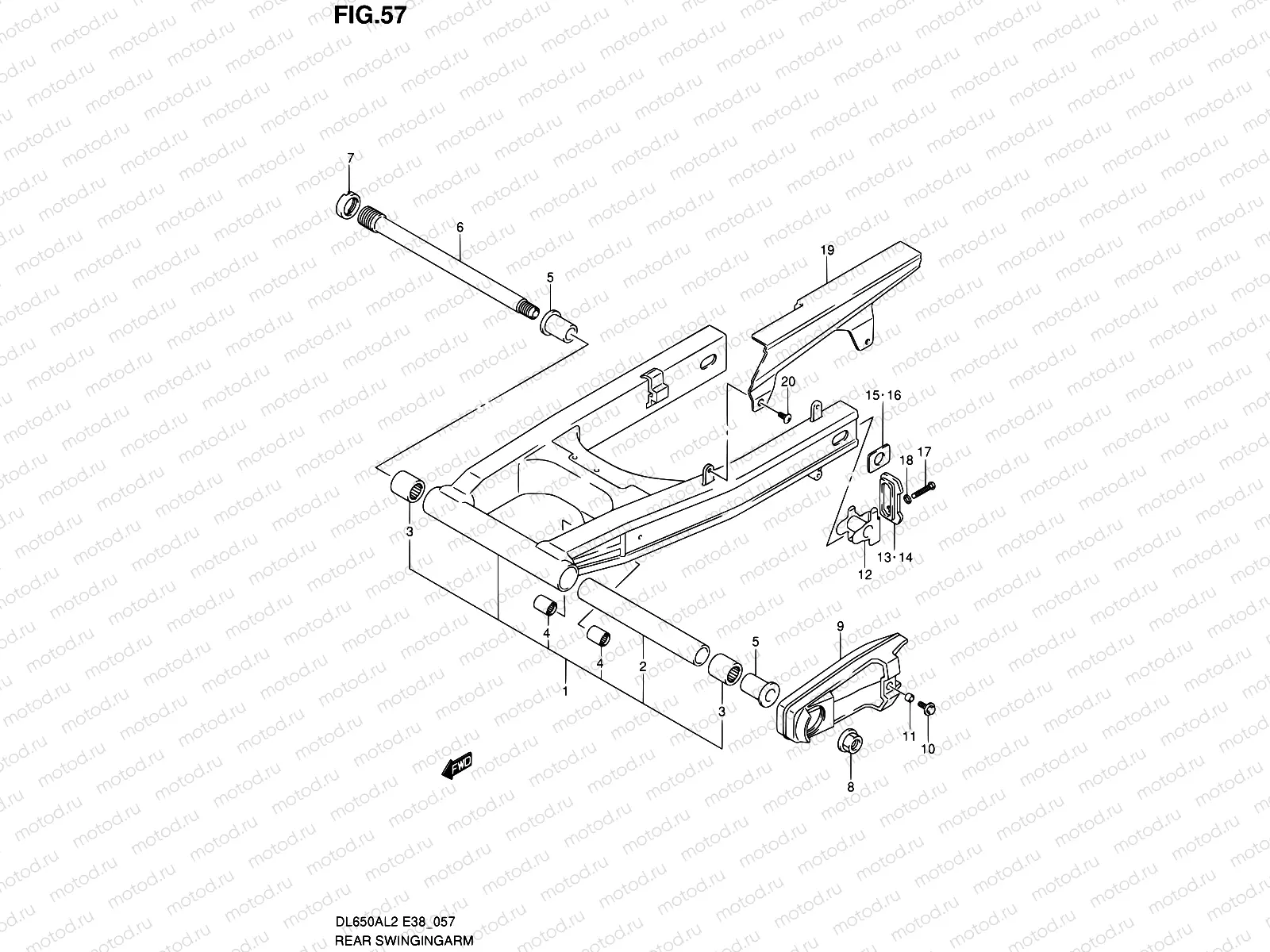 57 - REAR SWINGINGARM